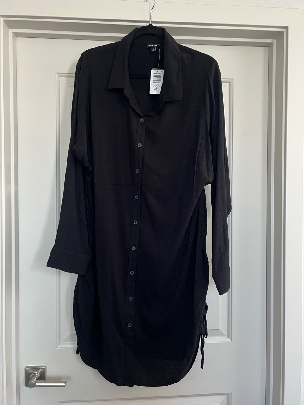 Torrid Size 3 Black Mini Shirt Dress